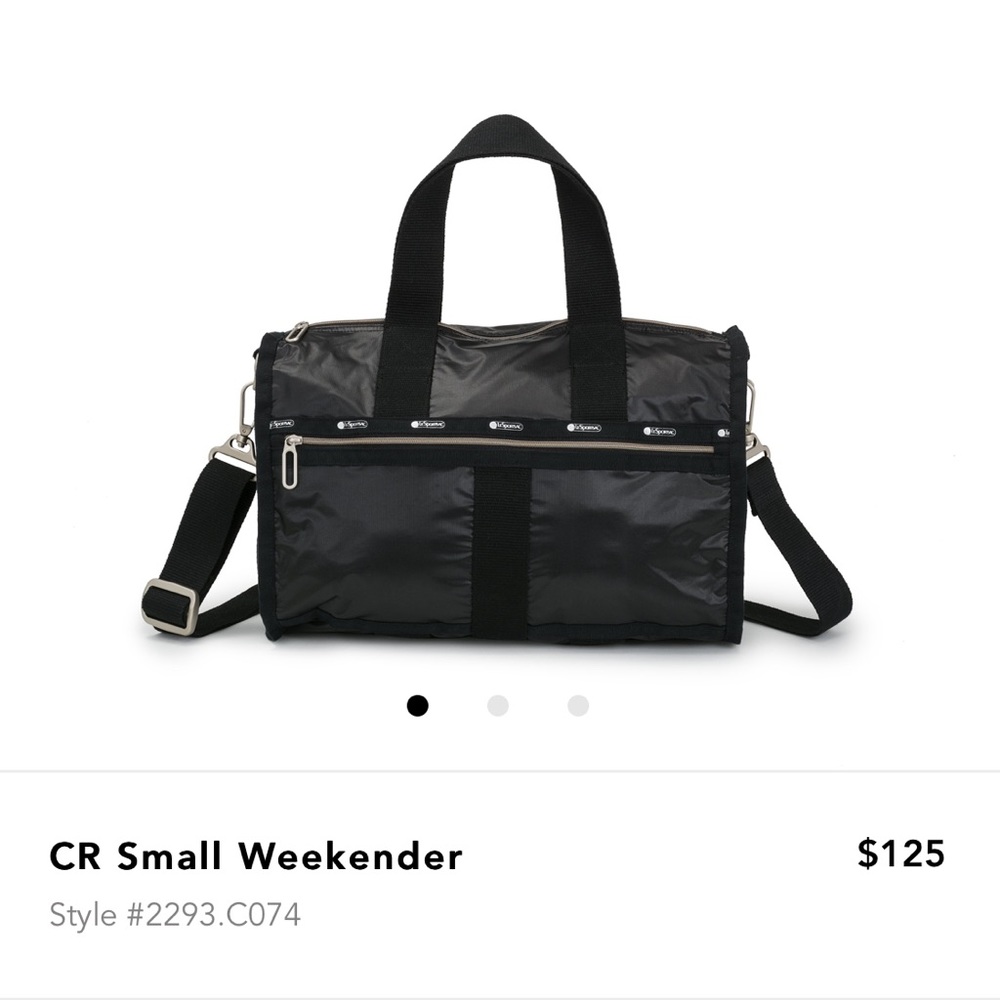 NWT LeSportsac CR Small Weekender in Shadow